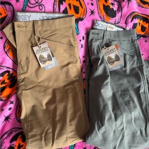 Jockey Outdoors Tan and Gray Men’s Utility Pants 36x32
